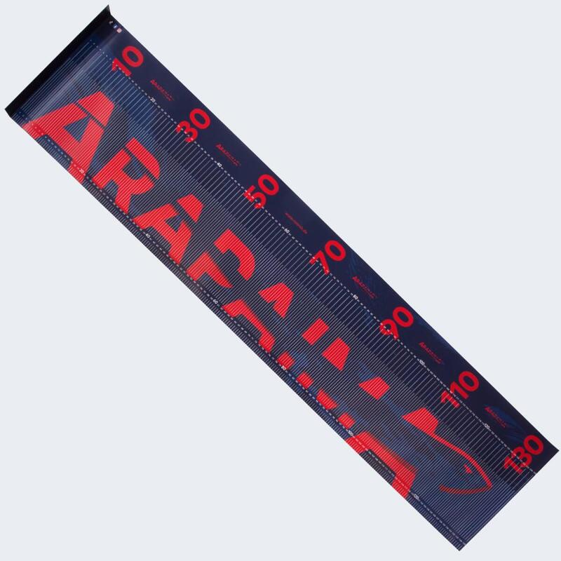 Abhakmatte 'biggi' mit Maßband | Zusammenrollbar | 135 cm | Blau/Rot