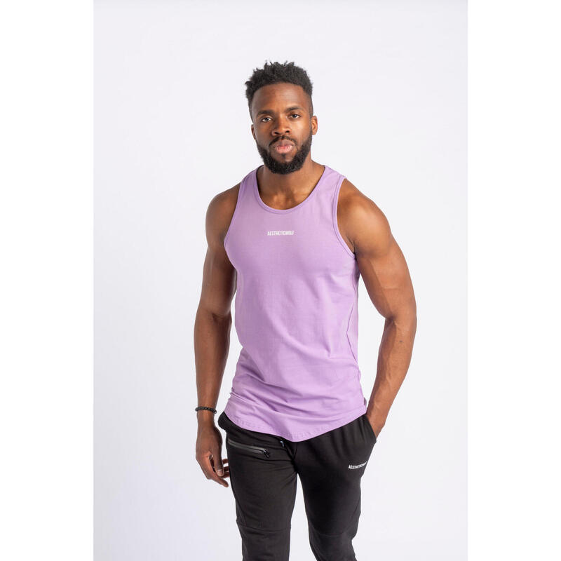 Core Scoop Tank Top - Fitness - Heren - Lila