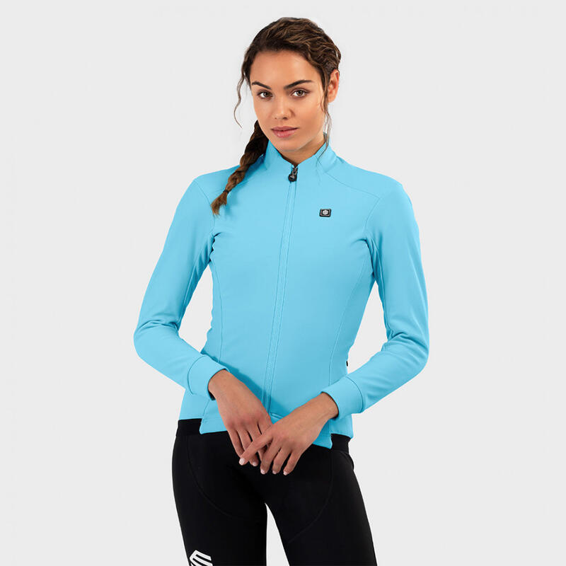 Chaqueta softshell ciclismo mujer J1 Stagiaire - Azul