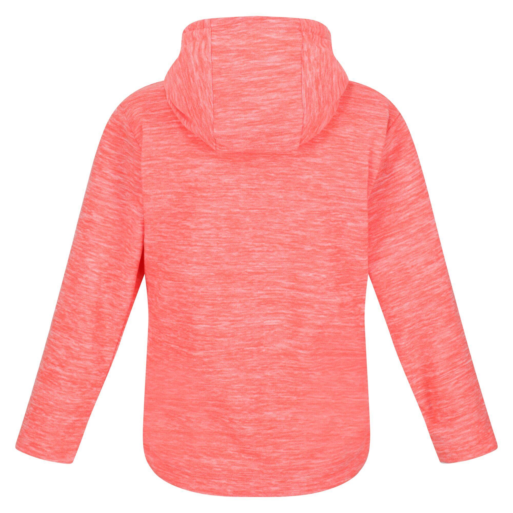 Girls Kalina Marl Fleece Hoodie (Fusion Coral) 2/5