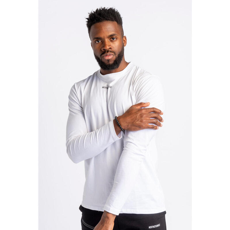 Core T-Shirt Manches Longues - Fitness - Homme - Blanc