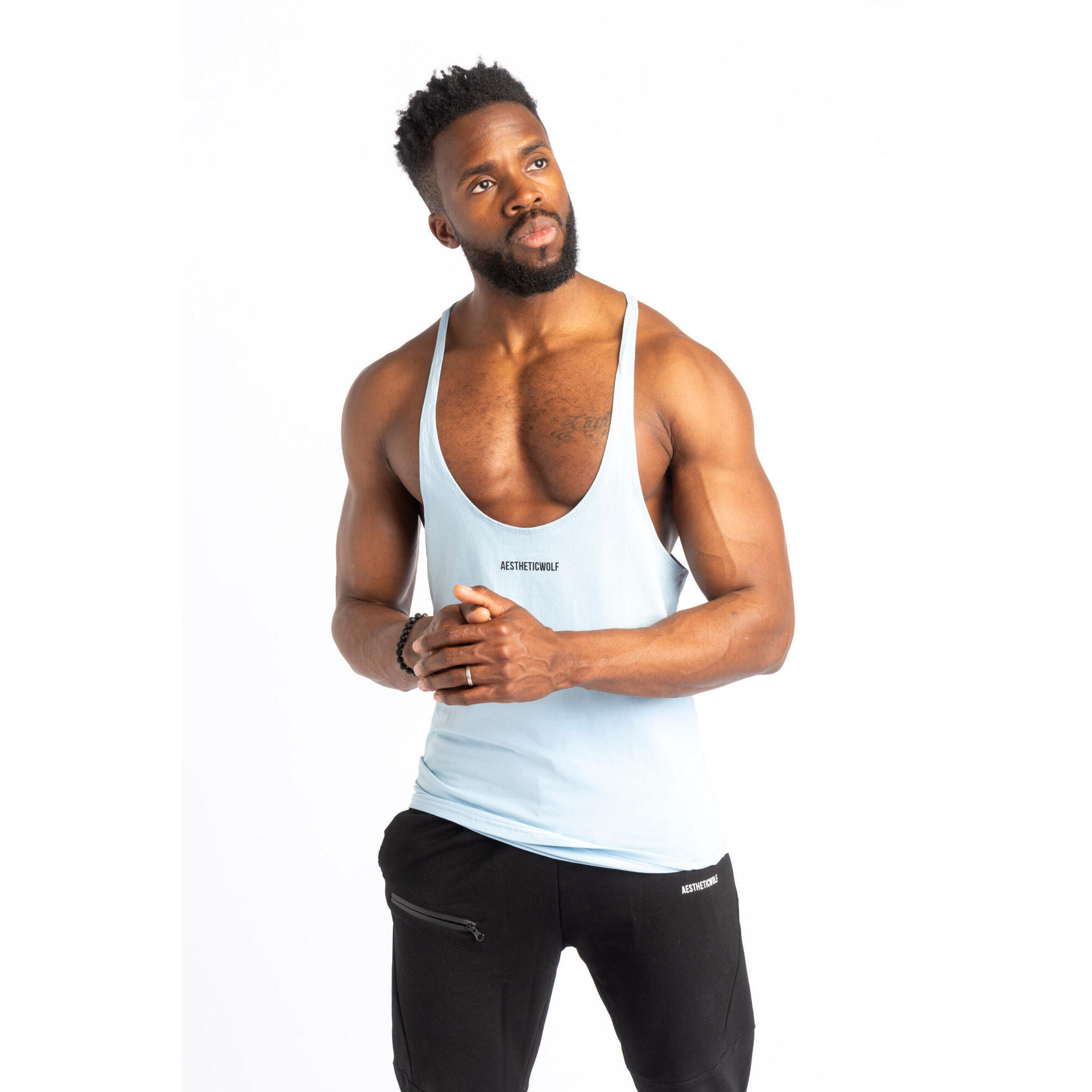 Core Stringer Fitness Homme Vert Sauge