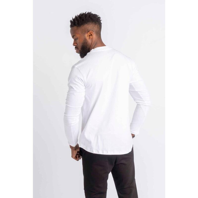 Core Scoop T-Shirt Manches Longues - Fitness - Homme - Blanc