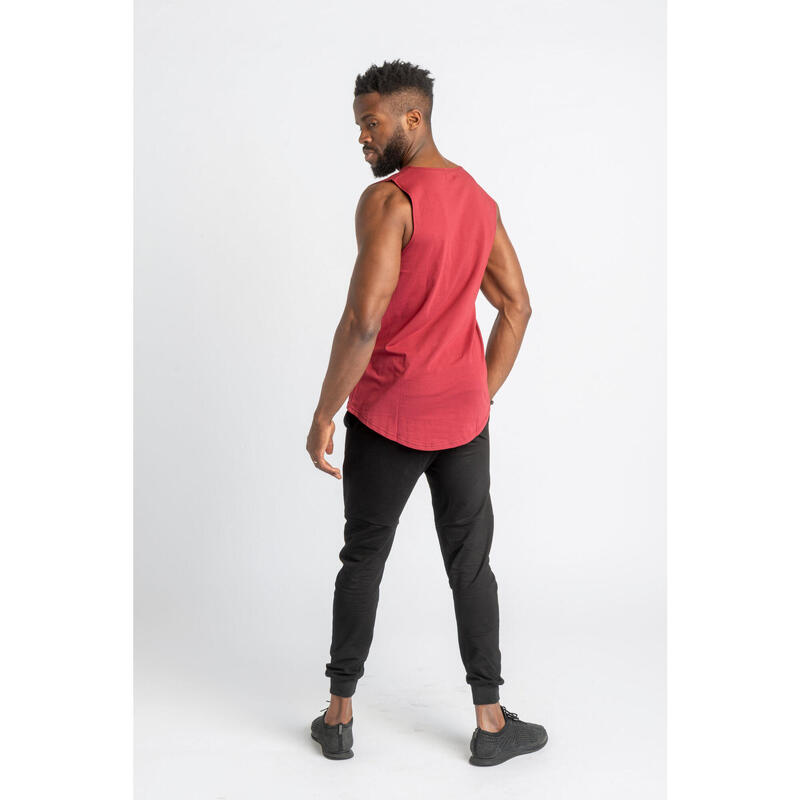 Core Scoop ärmellose T-Shirt - Fitness - Herren - Rot