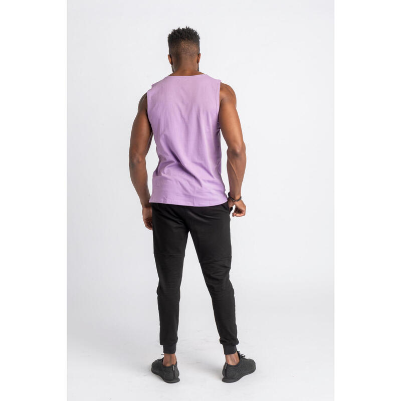 Core T-Shirt Sem Mangas - Fitness - Homens - Lila