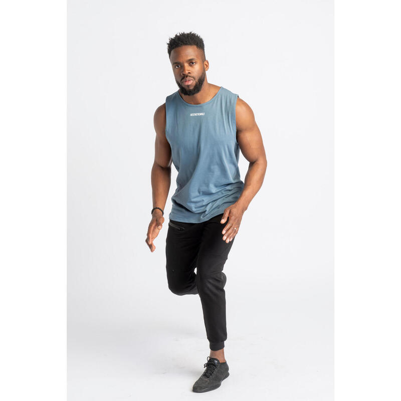 Core Camiseta Sin Mangas - Fitness - Hombre - Aegean Blue