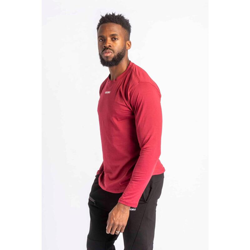 Core Scoop Camisa De Manga Larga - Fitness - Hombre - Roja