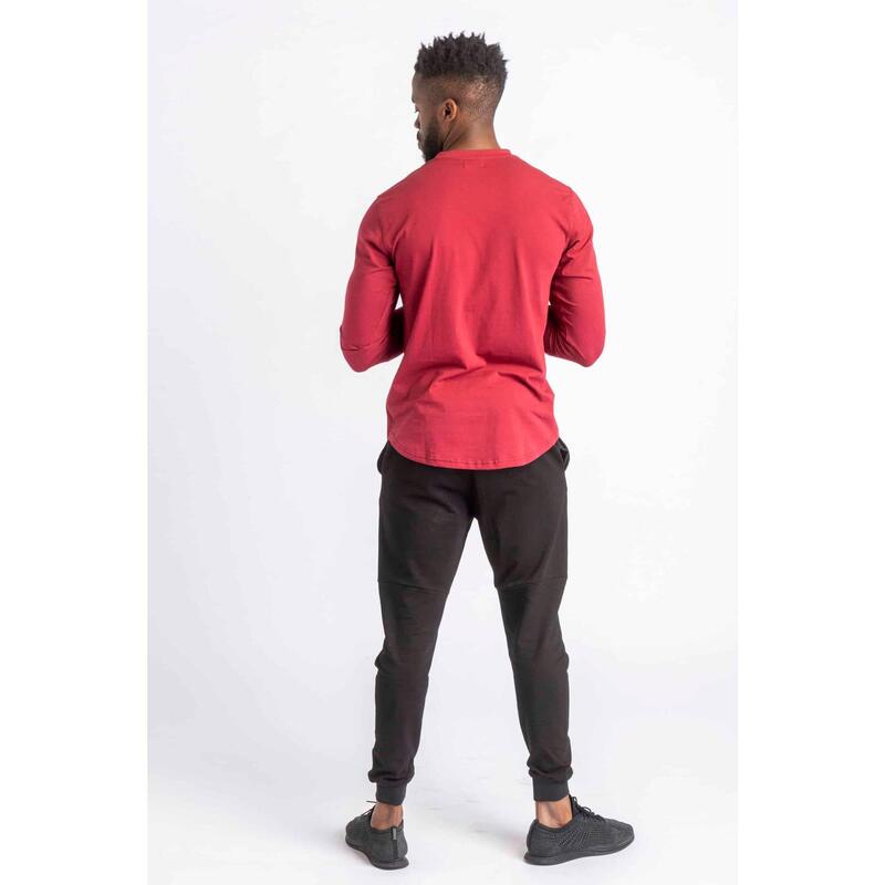 Core Scoop Long Sleeve - Fitness - Heren - Rood