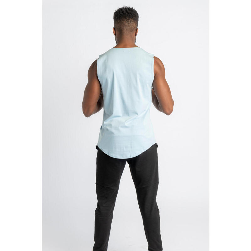 Core Scoop T-shirt Senza Maniche - Aesthetic Wolf - Uomo - Fitness - Baby Blu