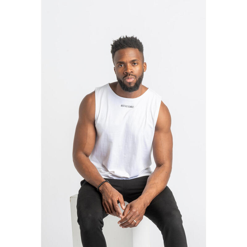 Core Scoop Débardeur T-Shirt - Fitness - Homme - Blanc