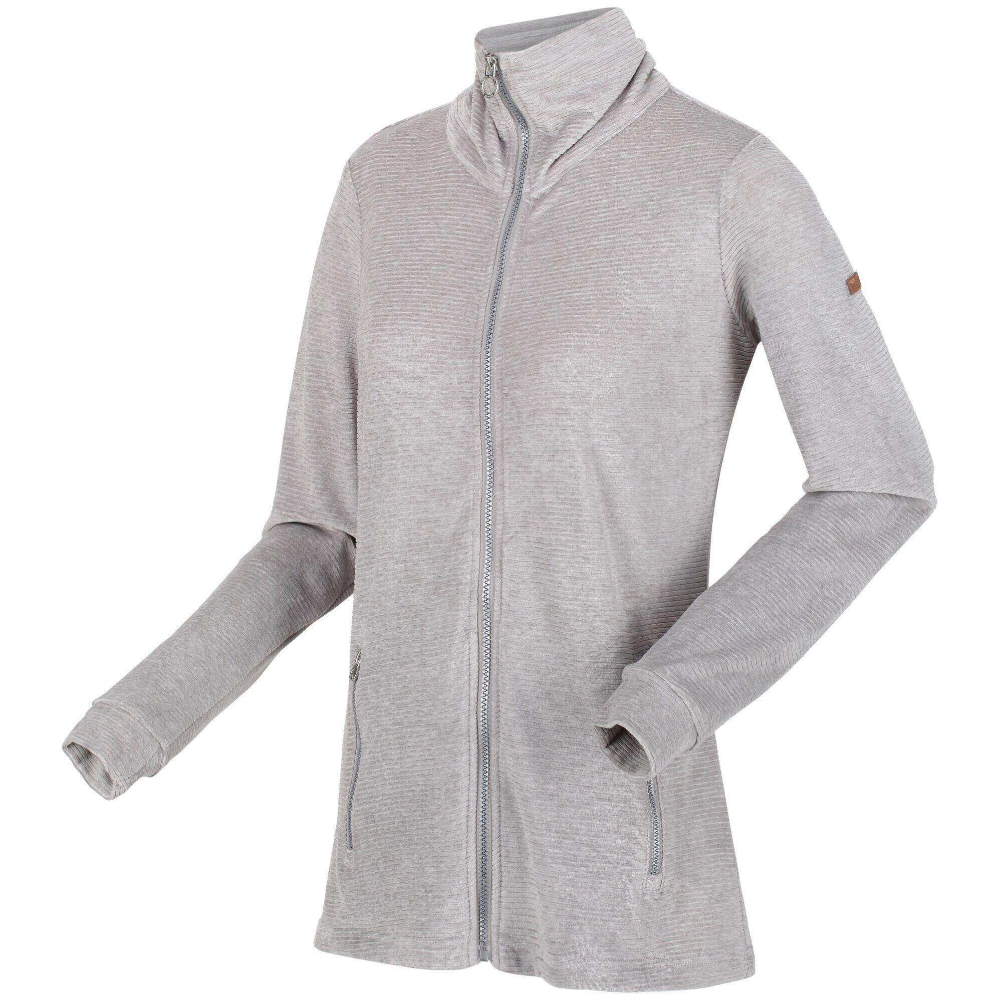 Womens/Ladies Everleigh Textured Full Zip Fleece Jacket (Mineral Grey) 4/5