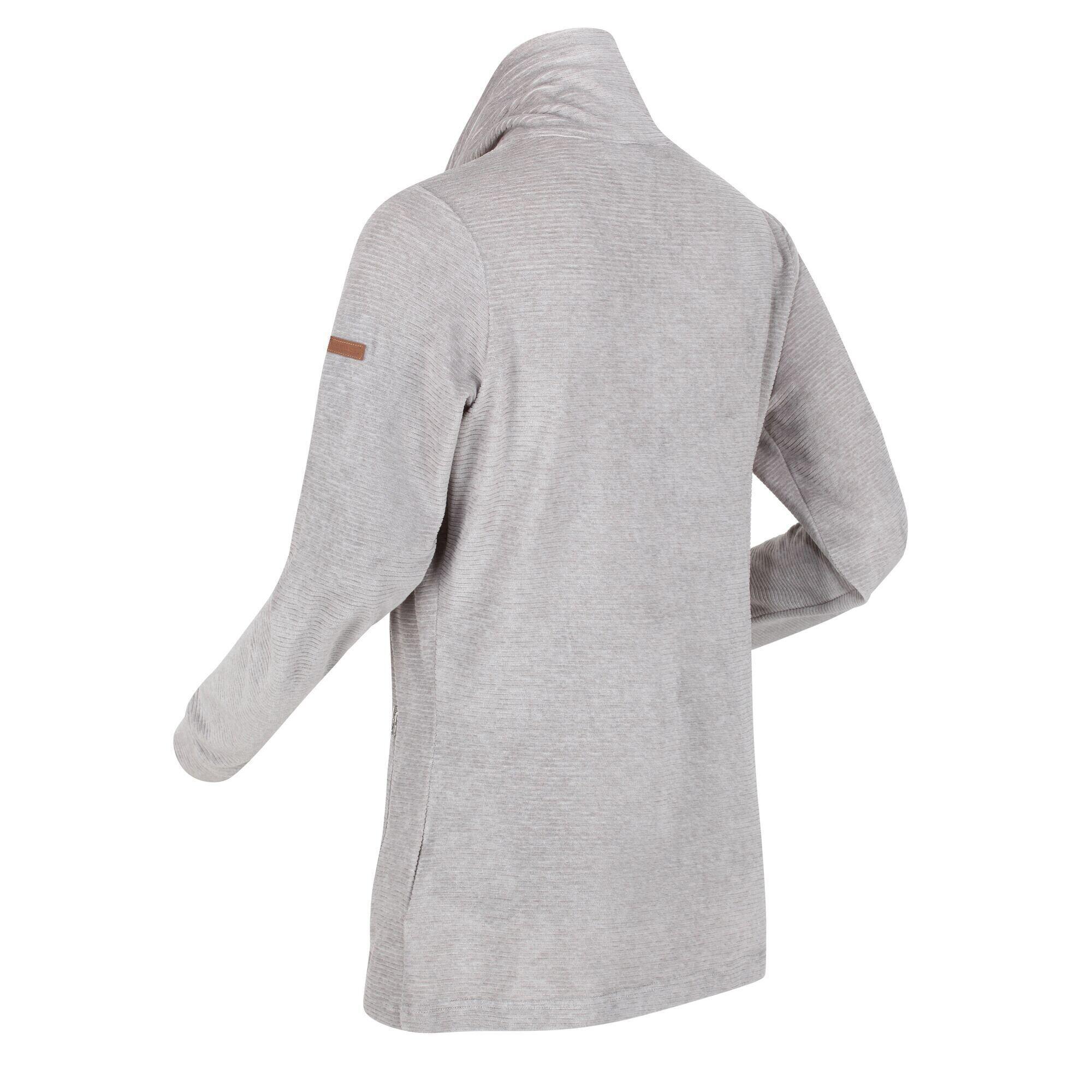 Womens/Ladies Everleigh Textured Full Zip Fleece Jacket (Mineral Grey) 3/5