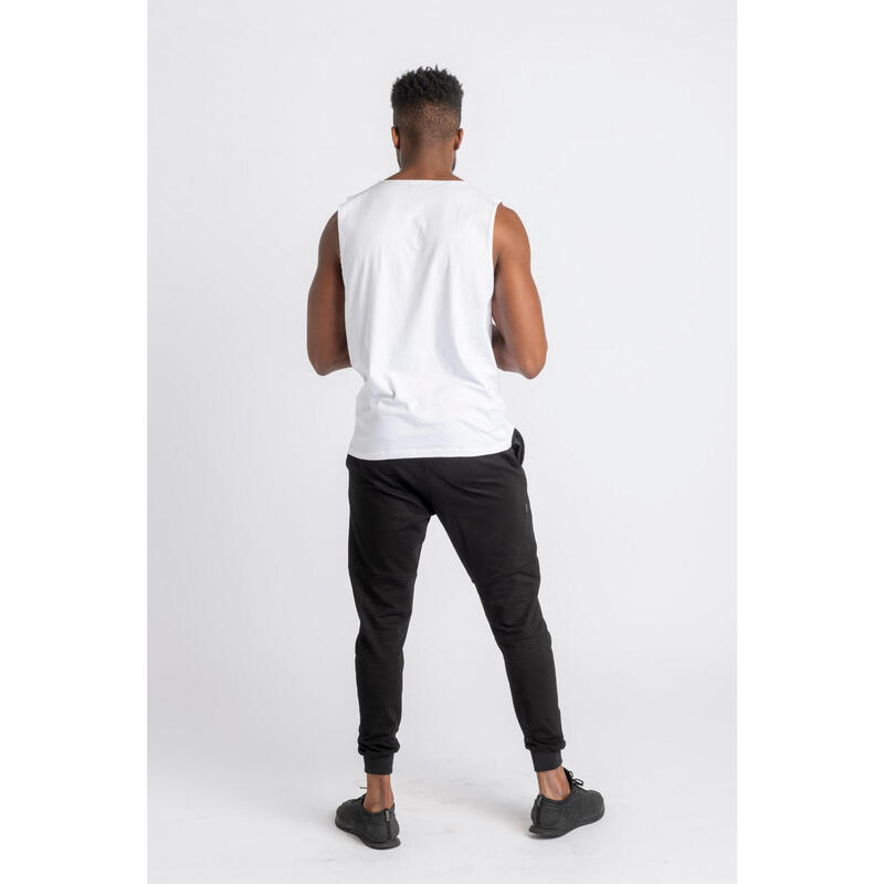 Core Débardeur T-Shirt - Fitness - Homme - Blanc