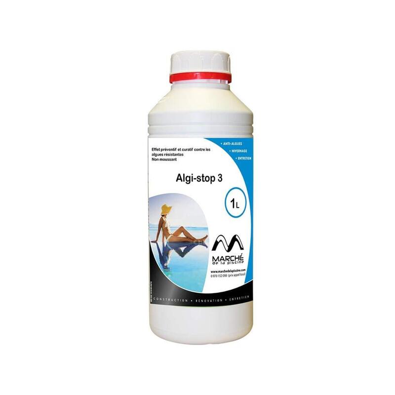 Traitement anti-algues ALGI STOP 3 Marchedelapiscine 1L