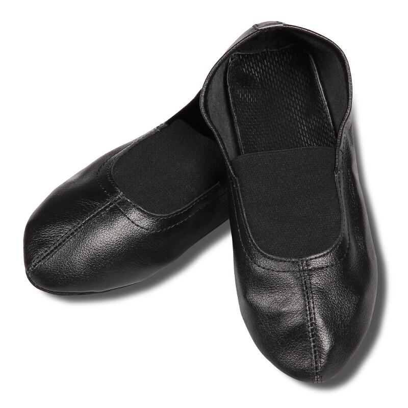 Zapatillas de Gimnasia de Piel con Plantilla Suave INDIGO Talle 32 Negro