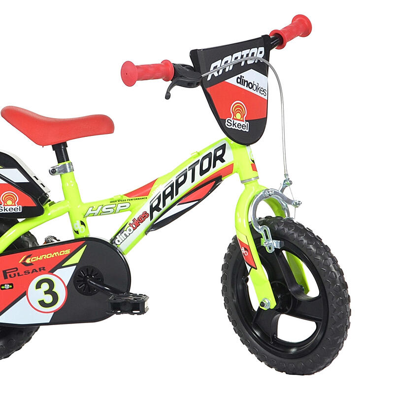 Bicicleta niño 12 pulgadas Raptor verde 3-5 años