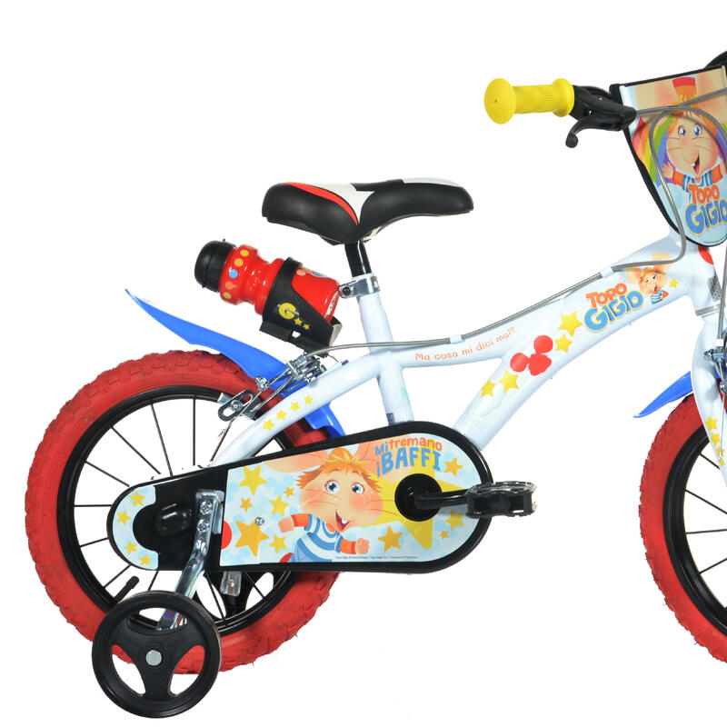 Bicicleta niños 16 Pulgadas Topo Gigio blanco 5-7 años
