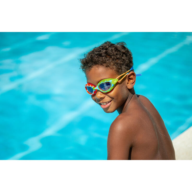 Zwembril voor Kinderen Predator Junior Rood-Groente