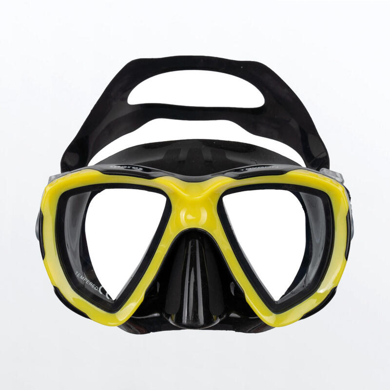 Masque de Snorkeling Trygon Adulte Jaune Noir