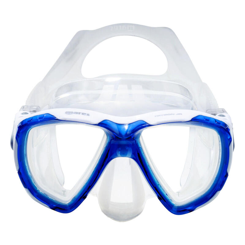 Masque et Tuba de Snorkeling Combo Trygon Jr. Enfant Bleu Blanc Transparent