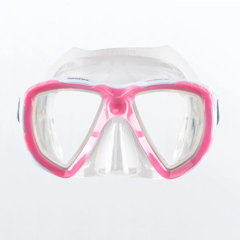 Conjunto Máscara e Tubo de Snorkeling Criança Combo Trygon Junior Cor de Rosa