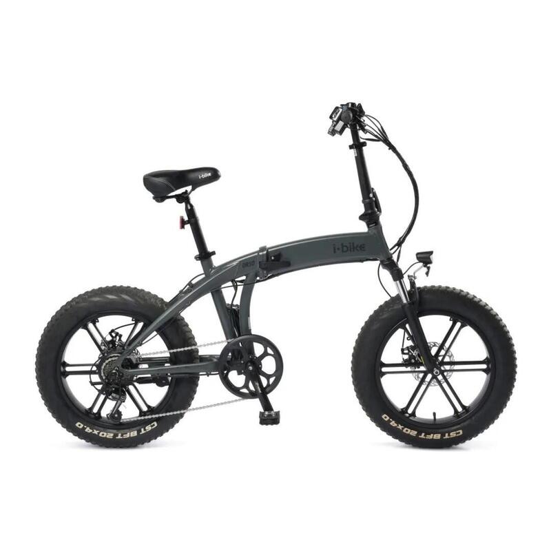 Rower elektryczny I-bike składany fatbike czarny rama 17 cali