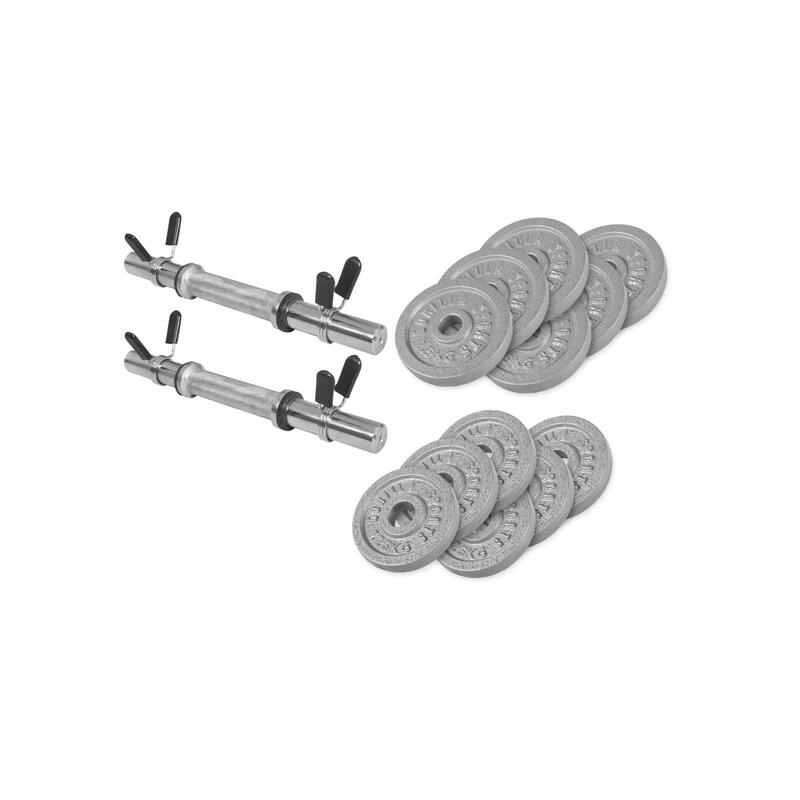 Dumbellset - Halterset - Gietijzer - 27.5 kg - 30 mm