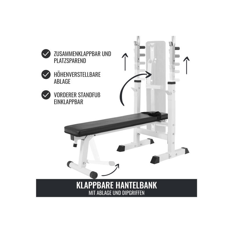 Hantelbank mit Langhantelset Gripper 100 kg