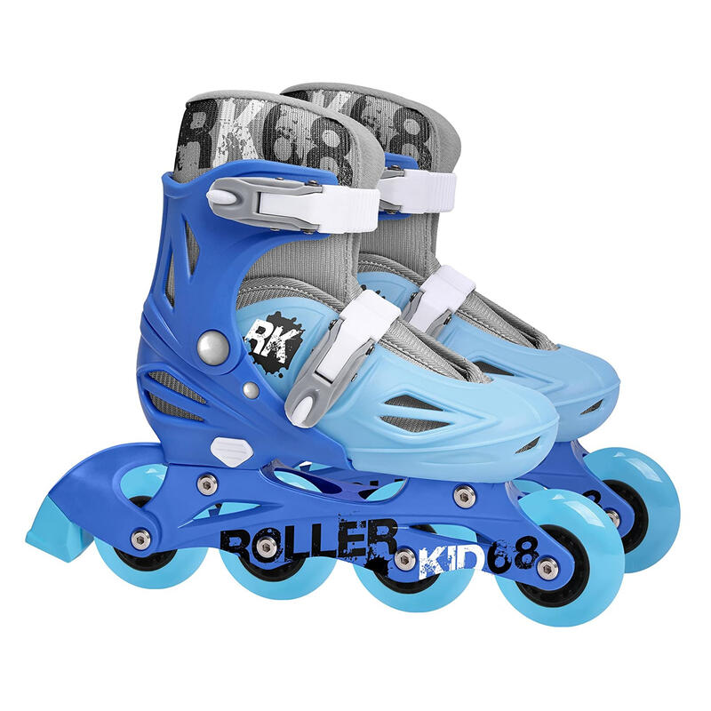 Inline skates verstelbaar lichtblauw maat 30-33