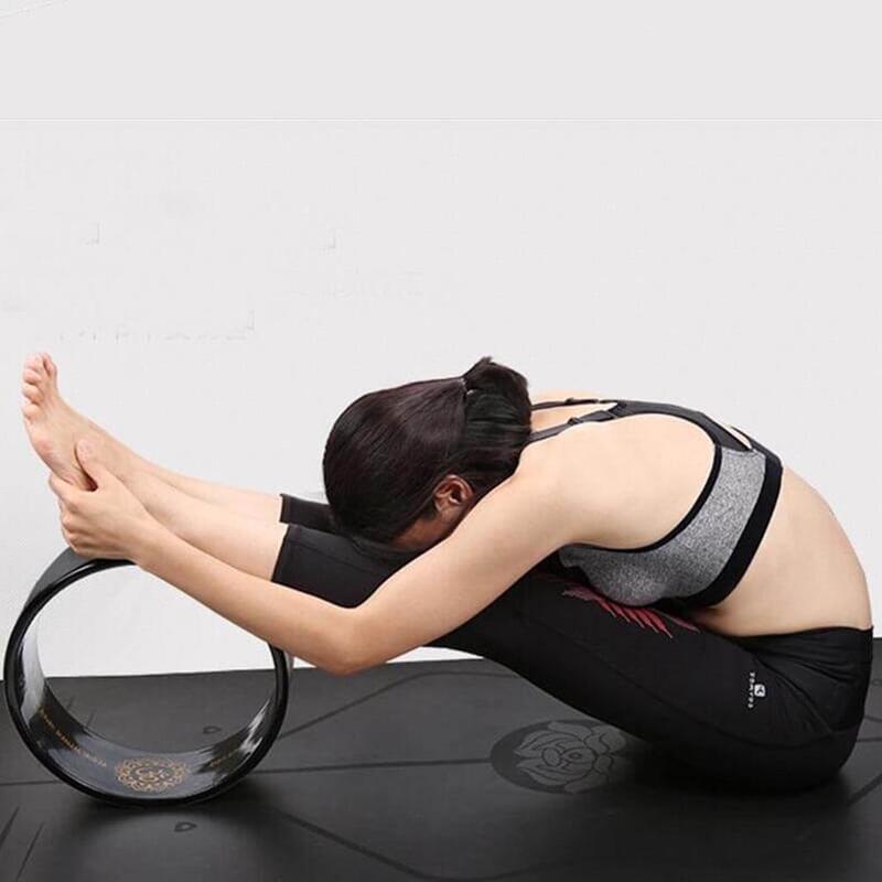 Roda de yoga e fitness em PU ecológico, couro sintético 7 chakras + saco mandala