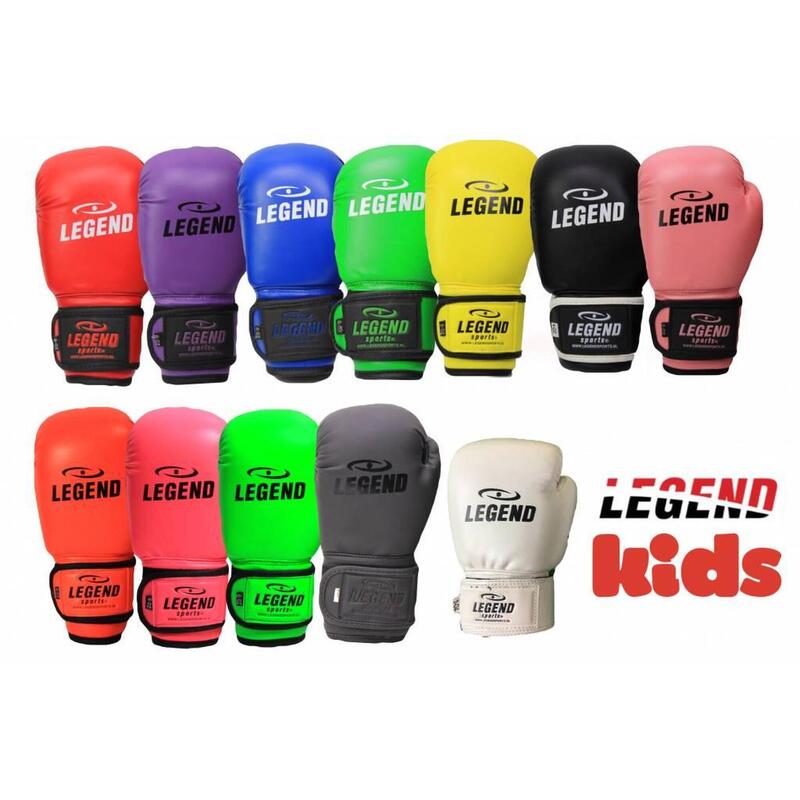 Kinder Bokshandschoenen 4-8 jaar Mat Zwart 4oz/6oz PU - Verschillende kleuren -