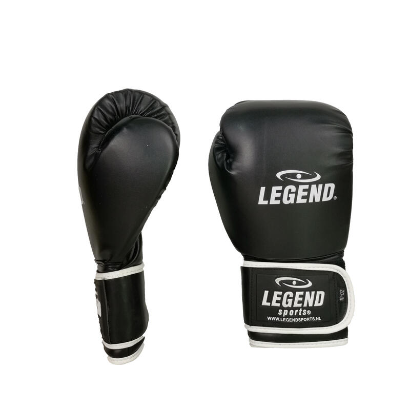 Gants de Boxe Homme/Femme Powerfit & Protect Noir-Blanc PU