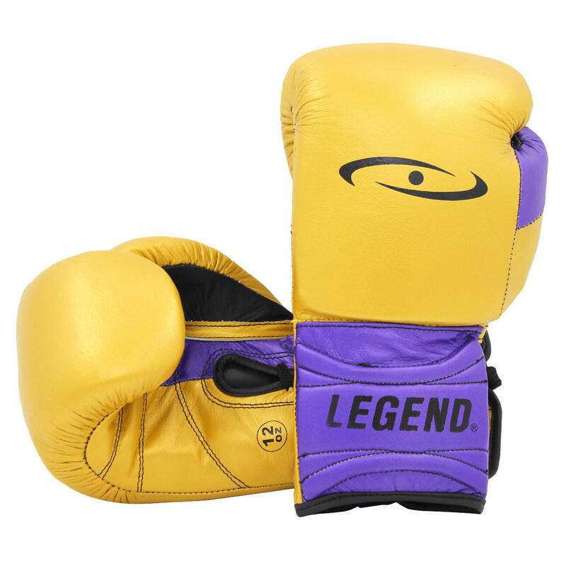 Gants de Boxe Dentelle Homme/Femme Cuir Mat Doré-Violet