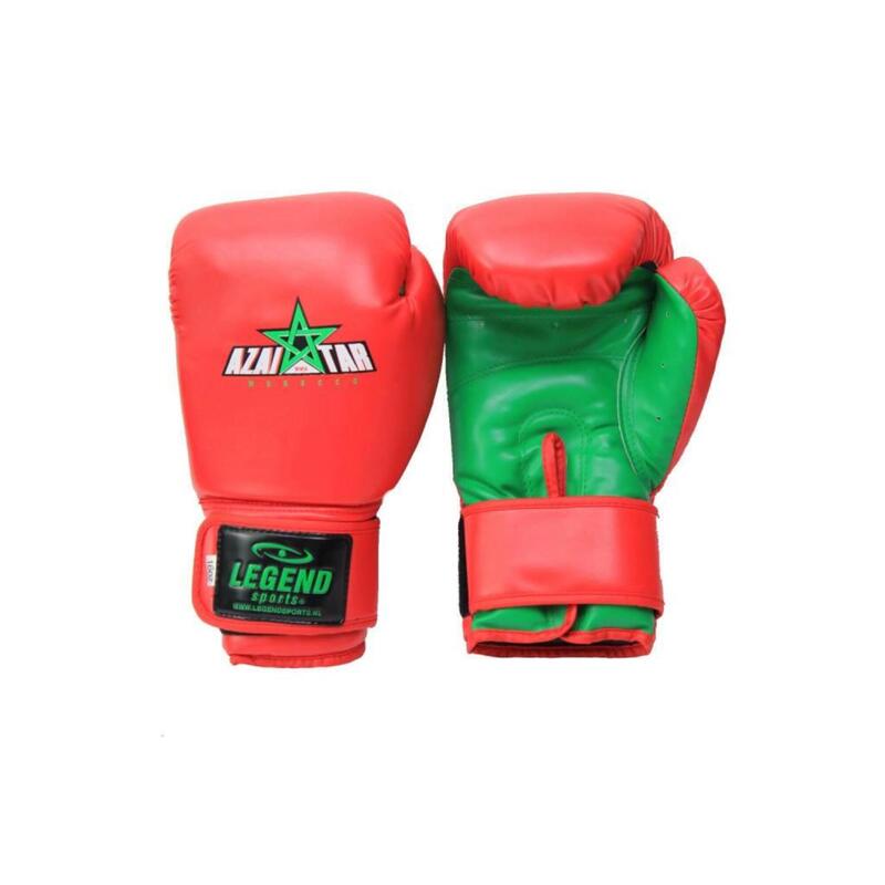 Azaitar Gants de Boxe Homme/Femme Rouge-Vert PU