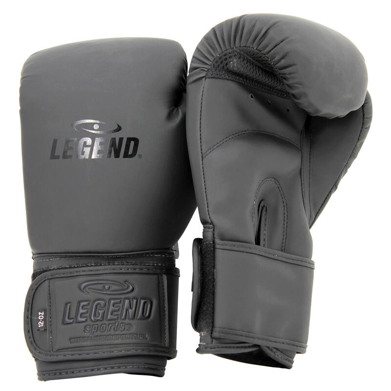 Powerfit & Protect Gants de Boxe Homme/Femme PU Noir Mat