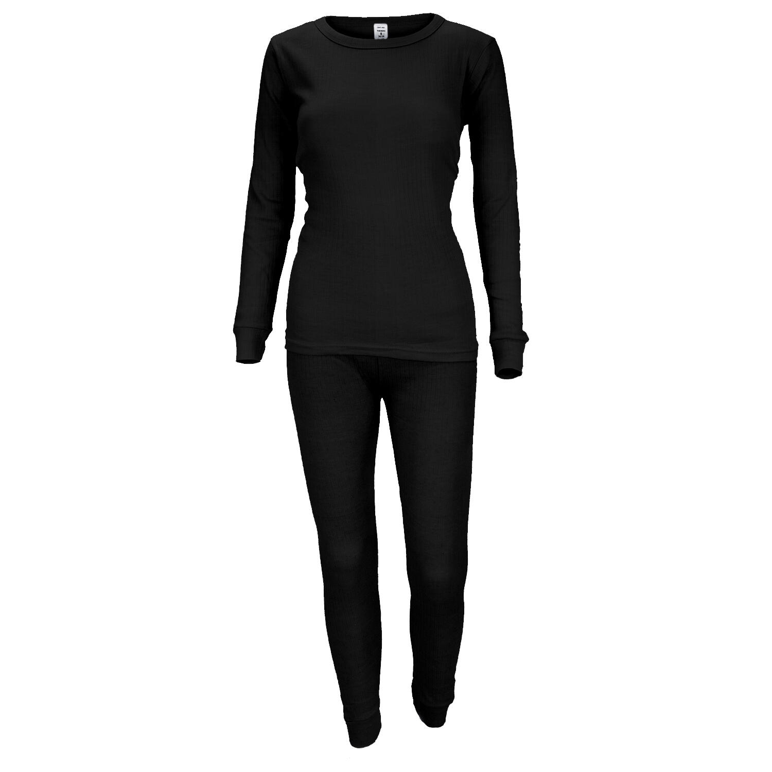 Thermal underwear set | Women | Fleece lining | Black