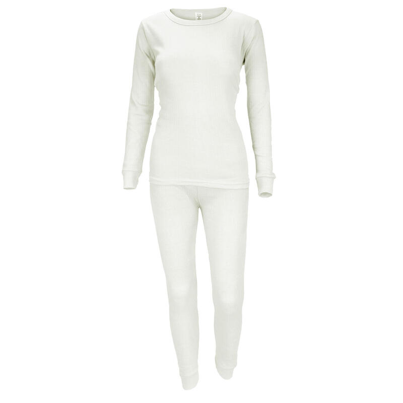 Set sous-vêtements thermiques | Femmes | Doublure polaire | Crème