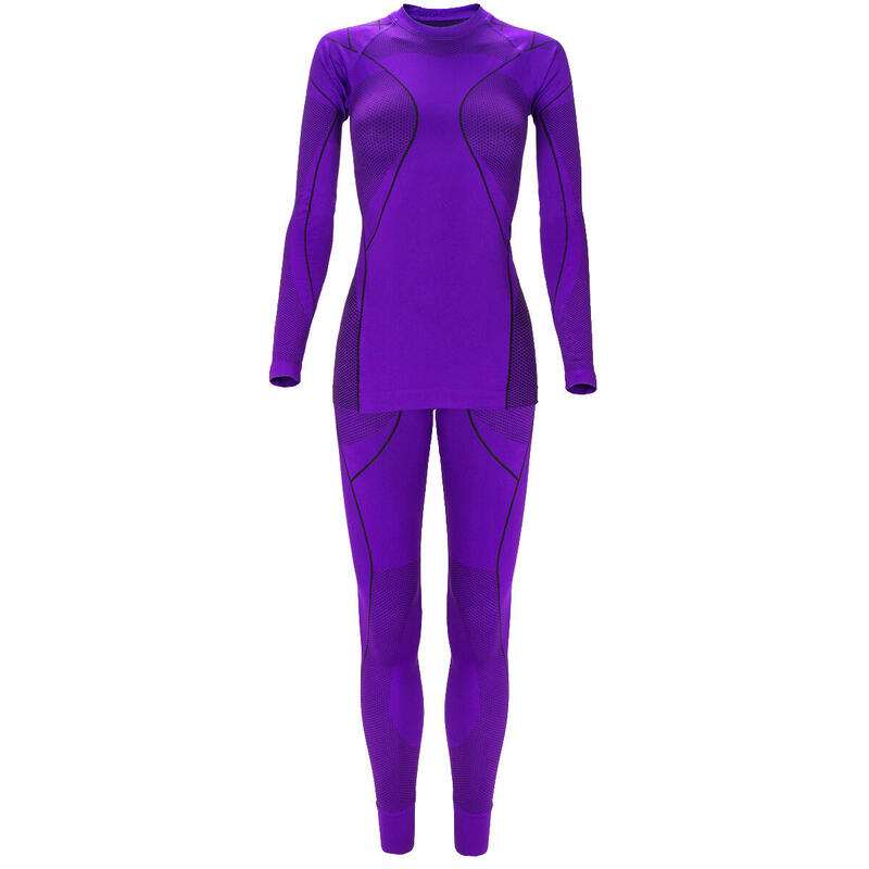 Set sous-vêtements thermiques et fonctionnels | Femmes | Seamless | Violet