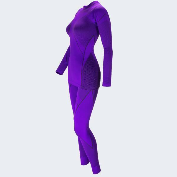 Thermal and functional underwear set | Women's | Seamless | Purple