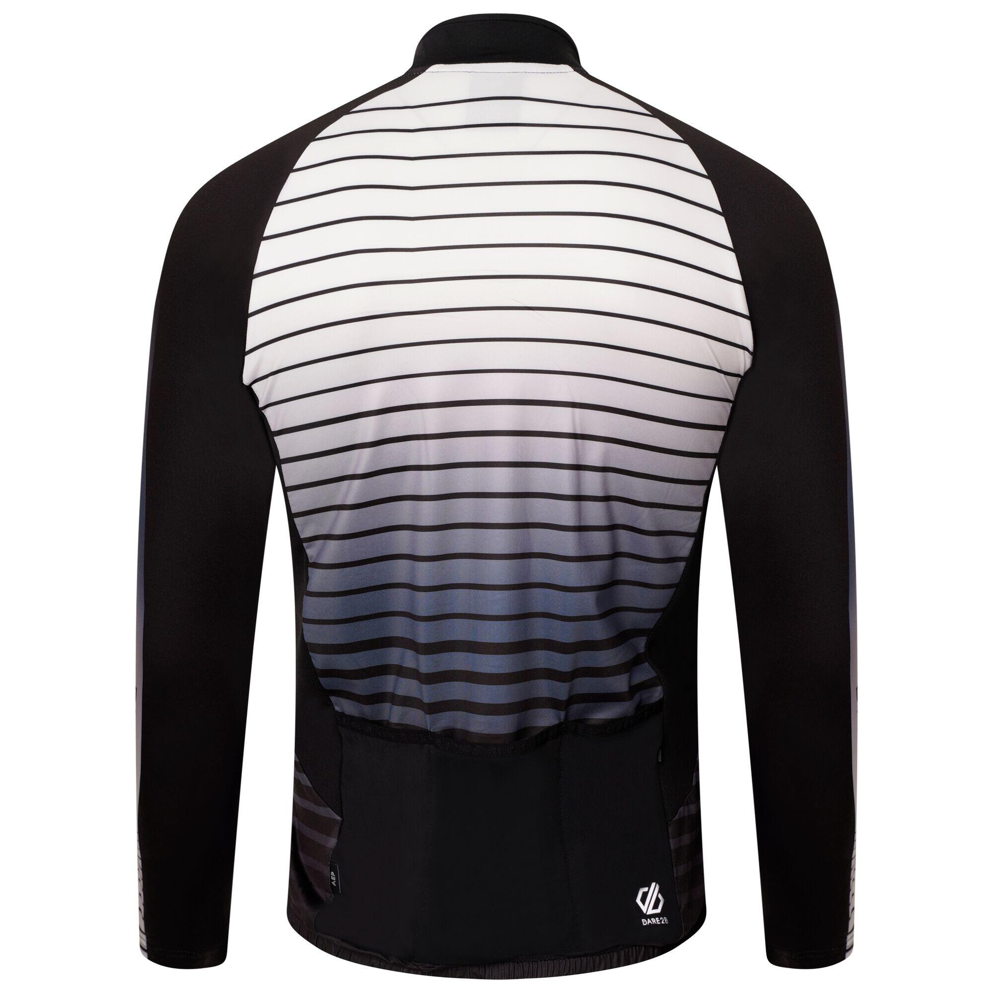 Mens AEP Virtuous Underlined LongSleeved Cycling Jersey (Black) 2/5
