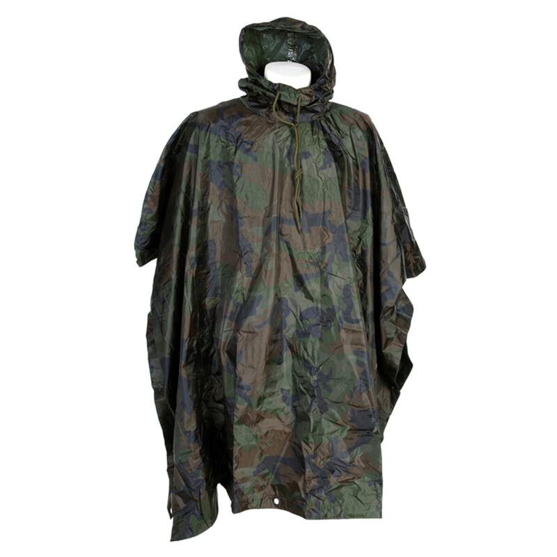 Poncho Heavy Woodland - vert camouflage