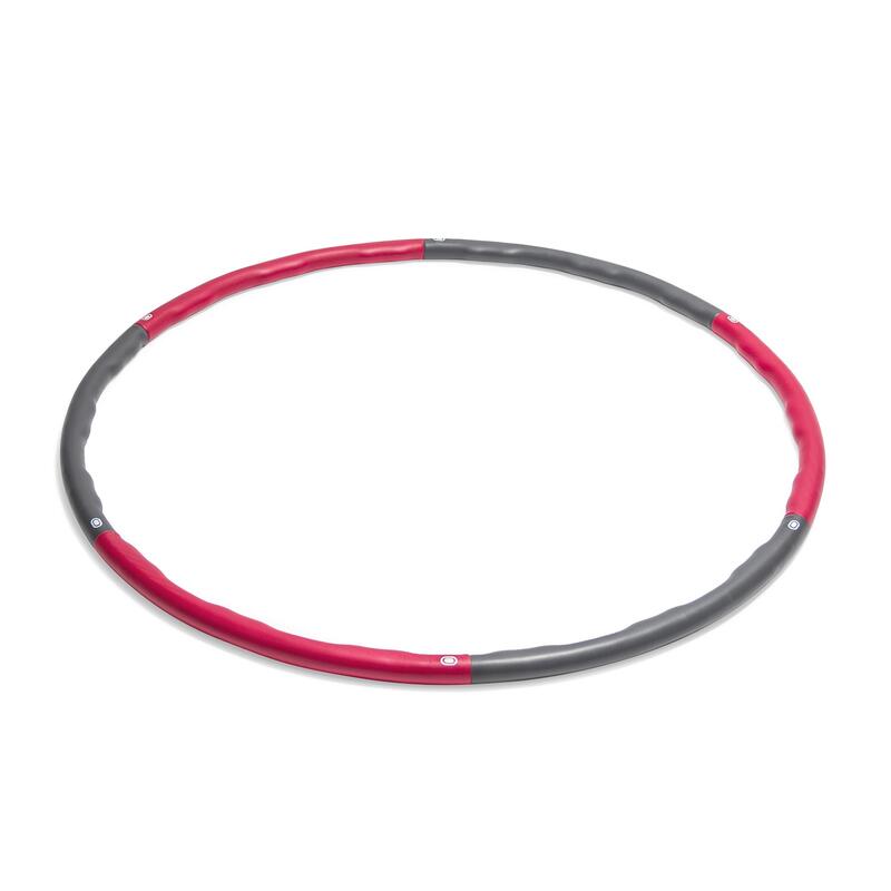 Fitness Hula Hoop Reifen - 100 cm - 1,5 kg - Rosa/Grau