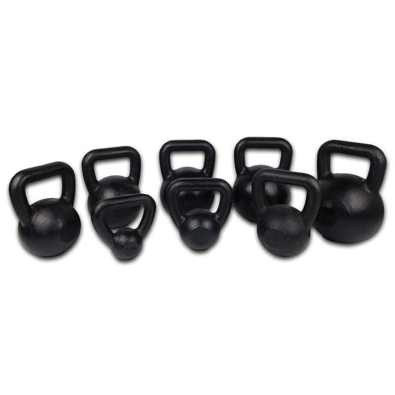 Kettlebell Tunturi en fonte avec fond en caoutchouc 32 kg