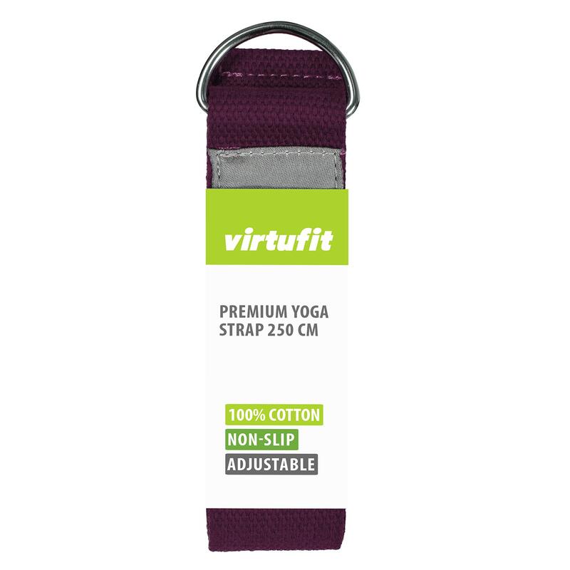 Premium Yogagürtel – Baumwolle – 250 cm – Maulbeere