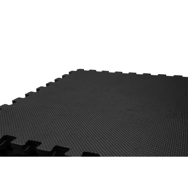 Fitness Puzzlematte - Bodenmatte - 6 Teile - 180 x 120 cm - Schwarz