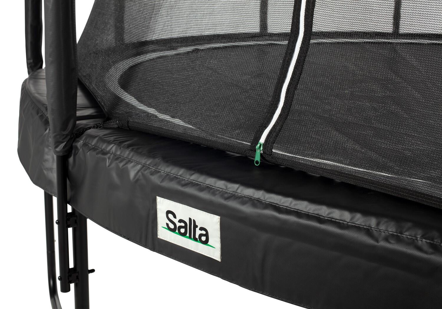14ft Salta Black Round Premium Edition Trampoline with Enclosure 2/7
