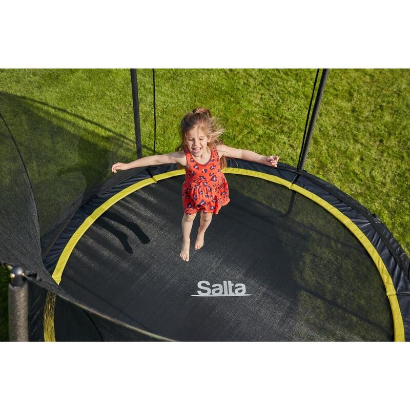 Trampoline sur pieds rond 183cm noir et filet de sécurité