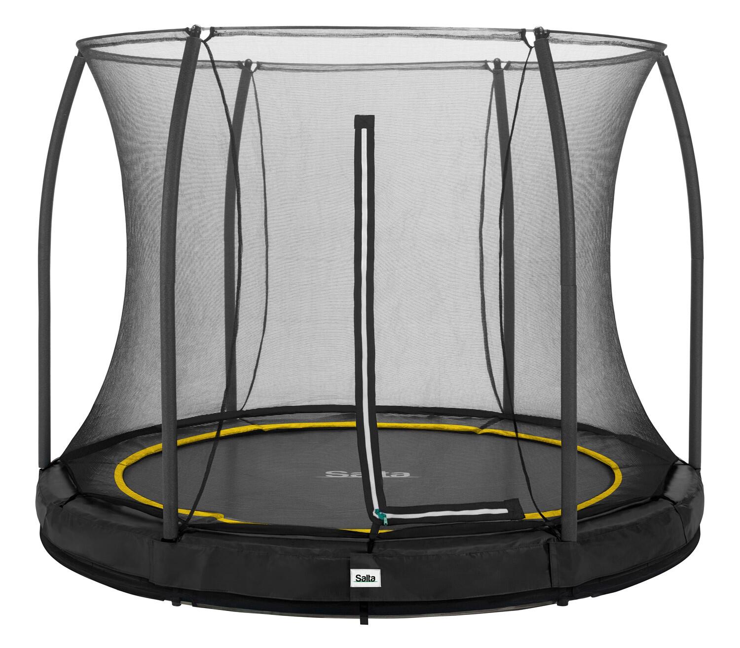 10ft Salta Black Comfort Edition InGround Round Trampoline with Enclosure 2/7