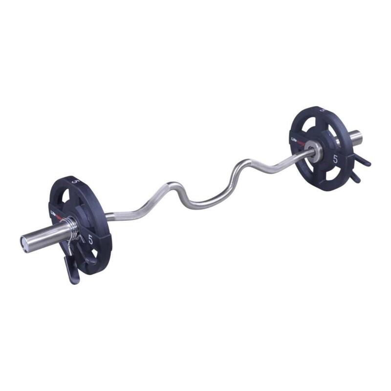 Olympic Curled V-Bar - Geborsteld Staal - 120 cm