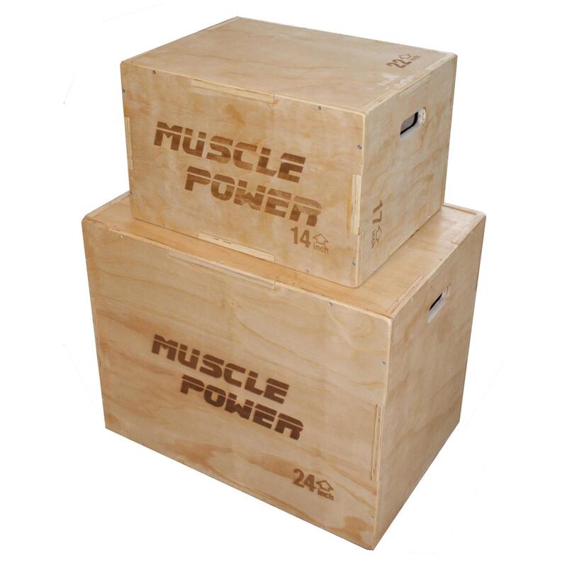 Muscle Power Plyo-Box aus Holz klein